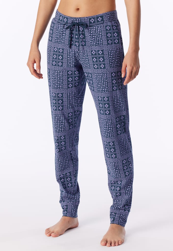 Langere broek met elastische manchetten en veelkleurig bedrukte print - Mix+ Relax 46