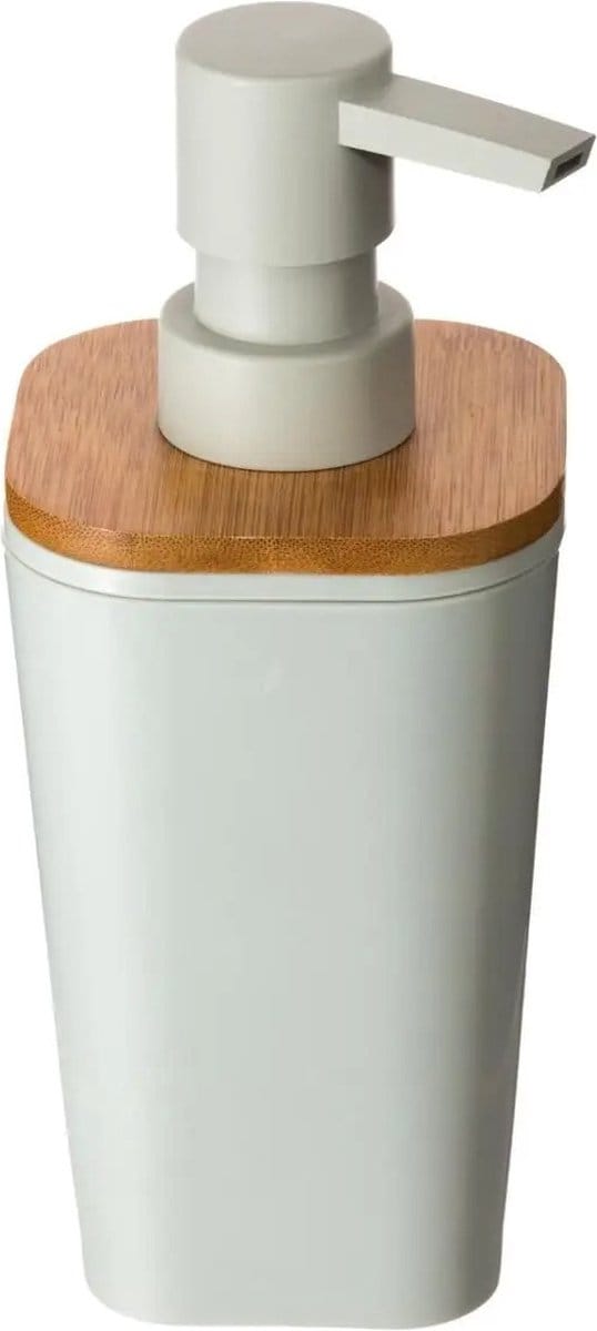 5Five Zeeppompje/zeepdispenser - polyresin - wit - 300 ml - navulbaar - toilet/badkamer/keuken