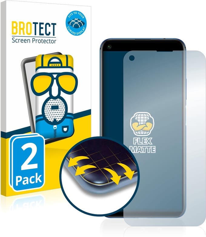 BROTECT - Screenprotector voor Huawei Nova 5T - Folie Beschermfolie matte volledig dekking 2 Stuks