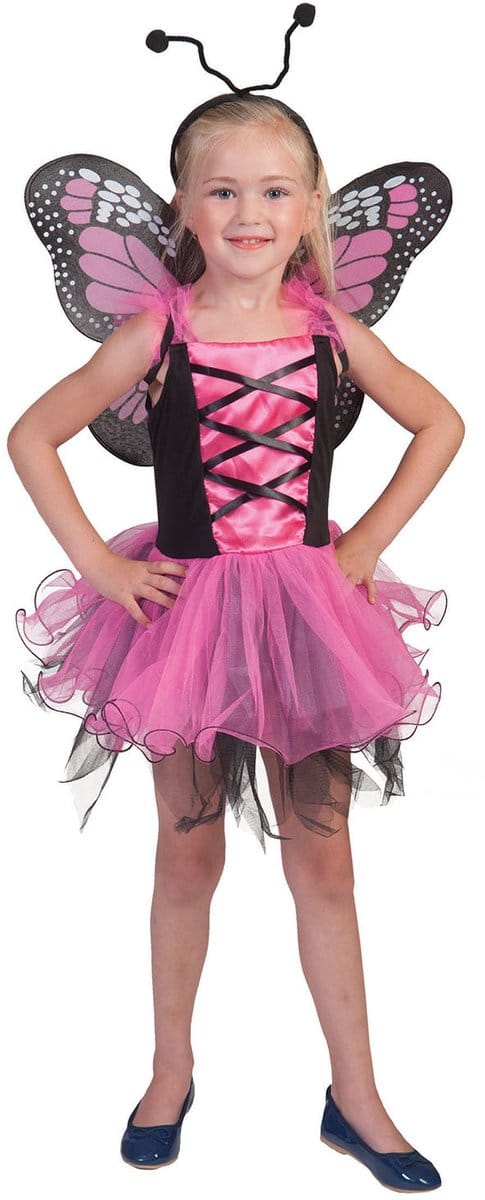 Jurkje Vlinder/Balerina - Roze - Verkleedkleding - Maat 104