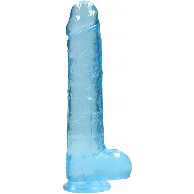 Realistische Dildo met Ballen 25 cm - Blauw