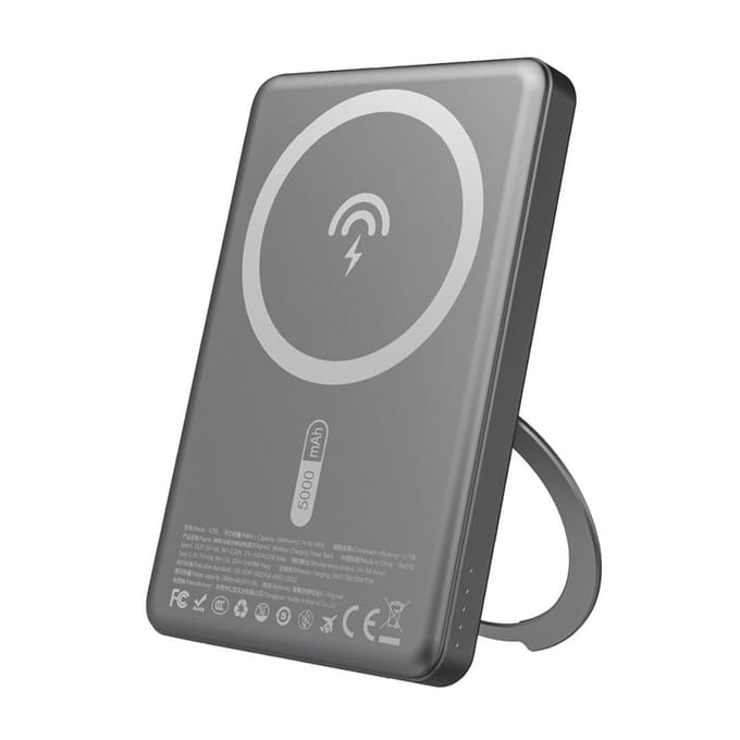 Dudao K28S 20W PD 5000mAh Powerbank with MagSafe and Stand - Gray - 5000 mAh