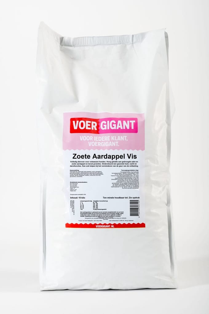 Voergigant - Graanvrij hondenvoer - Vis - 15 kg