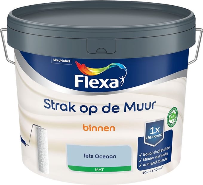 Flexa - Strak Op De Muur Binnen Mat - Iets Oceaan - Mengverf - 10 L