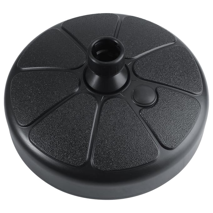 Kunststof Buiten Patio Tuin Tuin Ronde Vorm Water Zand Vulbare Parasolvoet Standaard Houder black