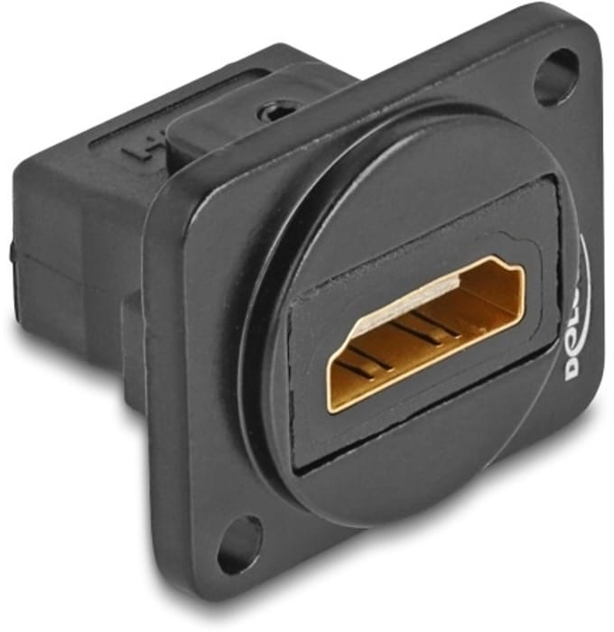 HDMI D-type module | HDMI2.1 (8K 60Hz + HDR) | gegoten zink | zwart