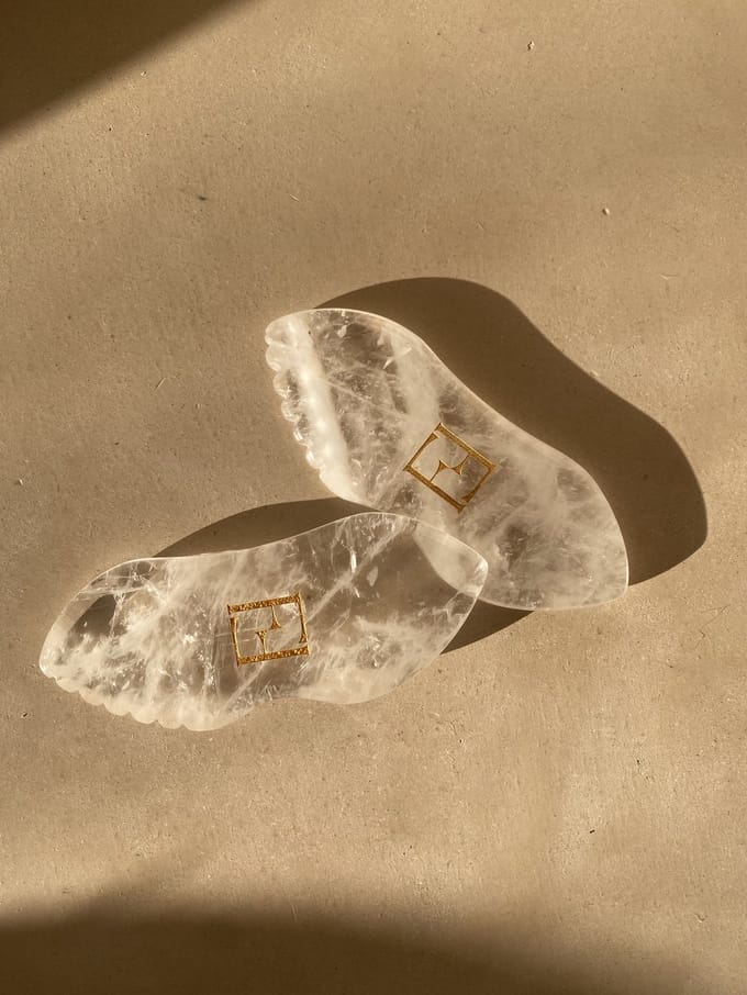Gua Sha Steen Bergkristal – Gezichtsmassage Tool – Lifting & Ontspanning