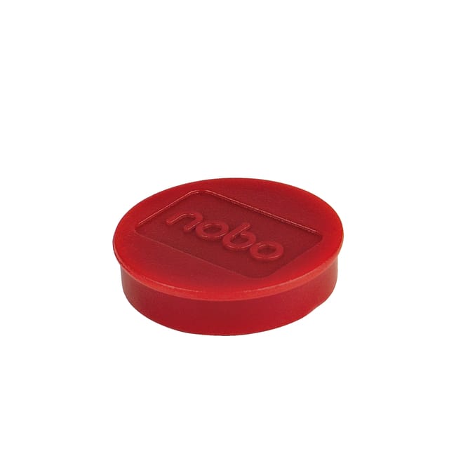 Nobo Magnetische Whiteboard Magneten - Pak Van 10 Stuks - 32mm Magneten - Rood