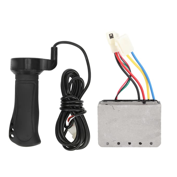 12V 250W 3-draads Borstelcontroller Verlengde Kabel Handgreep Set Elektrische Fiets Stuur gray