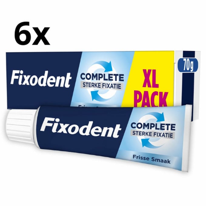 Fixodent Kleefpasta Complete Fresh - 6 x 70 gram - Voordeelverpakking (vervanger van Fixodent Original)