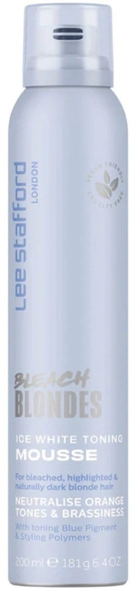 Lee Stafford Bleach Blondes Ice White Toning Mousse Stylingmousse 200 ml