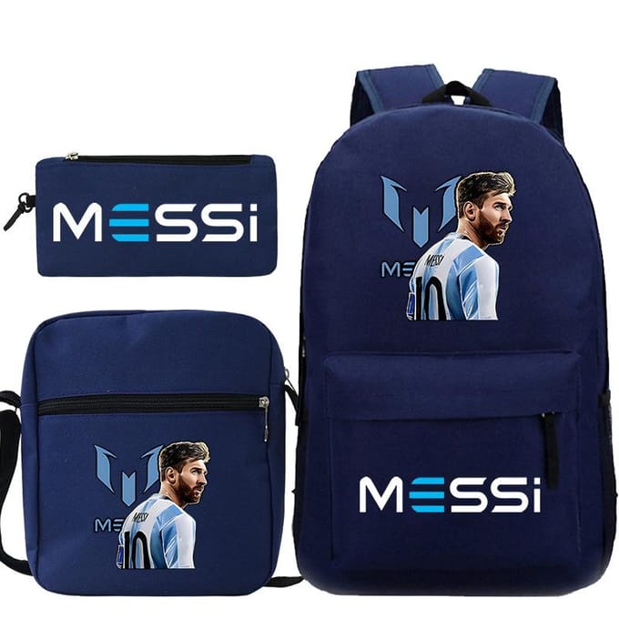 Voetballer Perifere Bedrukking Basisschool en Middelbare School Schooltas Drie Delen Kinderrugzak three-piece set