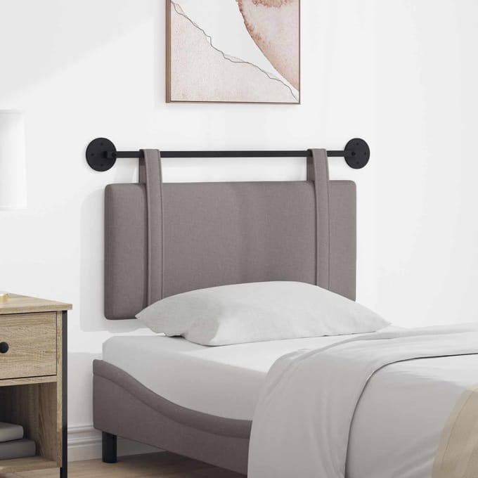 vidaXL - Hangend - hoofdbord - Taupe - Stof