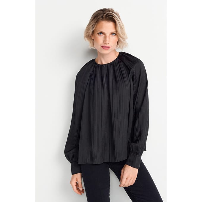 Rich & Royal Plissee Blouse Black Taglia: 36 | Magliette intime Outlet | Donna | Nero