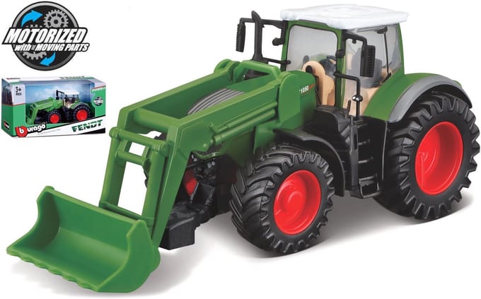 Bburago Fendt 1050 - Modelauto - Schaal 10 CM - Groen/Rood
