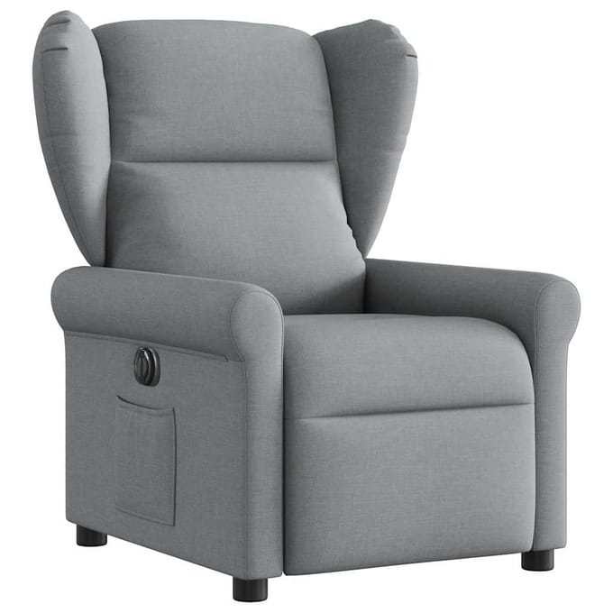 vidaXL - Fauteuil - elektrisch - verstelbaar - stof - lichtgrijs