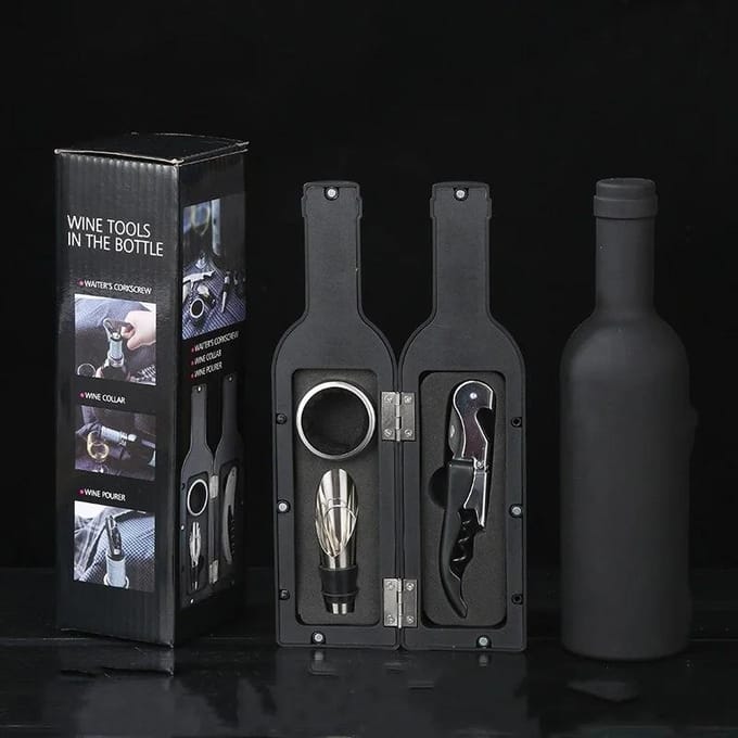 Lot de 3/5 décapsuleurs de vin rouge en acier inoxydable, multifonctions, créatifs, accessoires de bar black