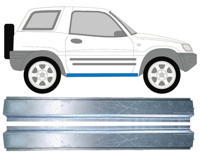 Reparatie dorpel voor Toyota Rav4 1994-2000 / Links = Rechts / Set
