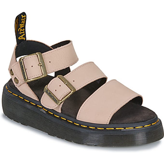 Sandalen met sleehak Dr. Martens Gryphon Quad Powder Pink Milled Nubuck