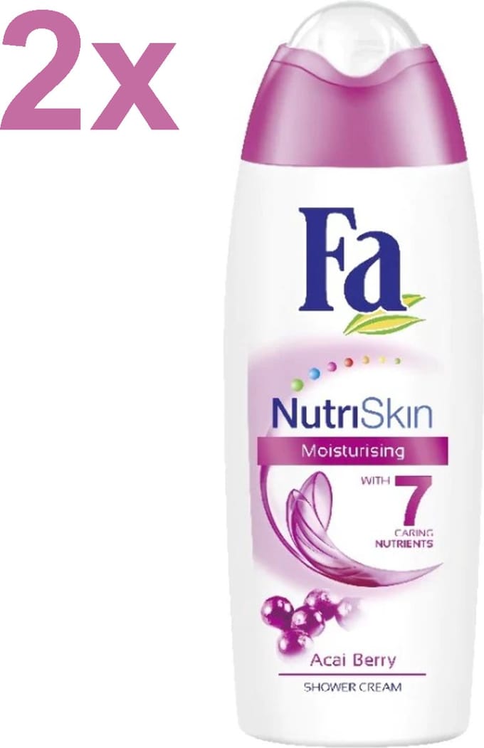 Fa - NutriSkin - Acaiberry - Moisturizing - 2x 250ml - Douchecrème - DUO PACK