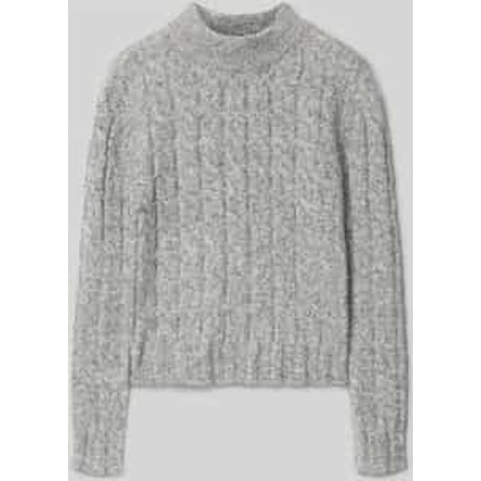 Regular fit gebreide pullover met kabelpatroon