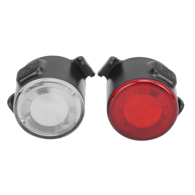 Fiets LED Achterlicht Voorlicht Set USB Oplaadbaar Fiets Nachtrijden Mini Waarschuwingslicht gray
