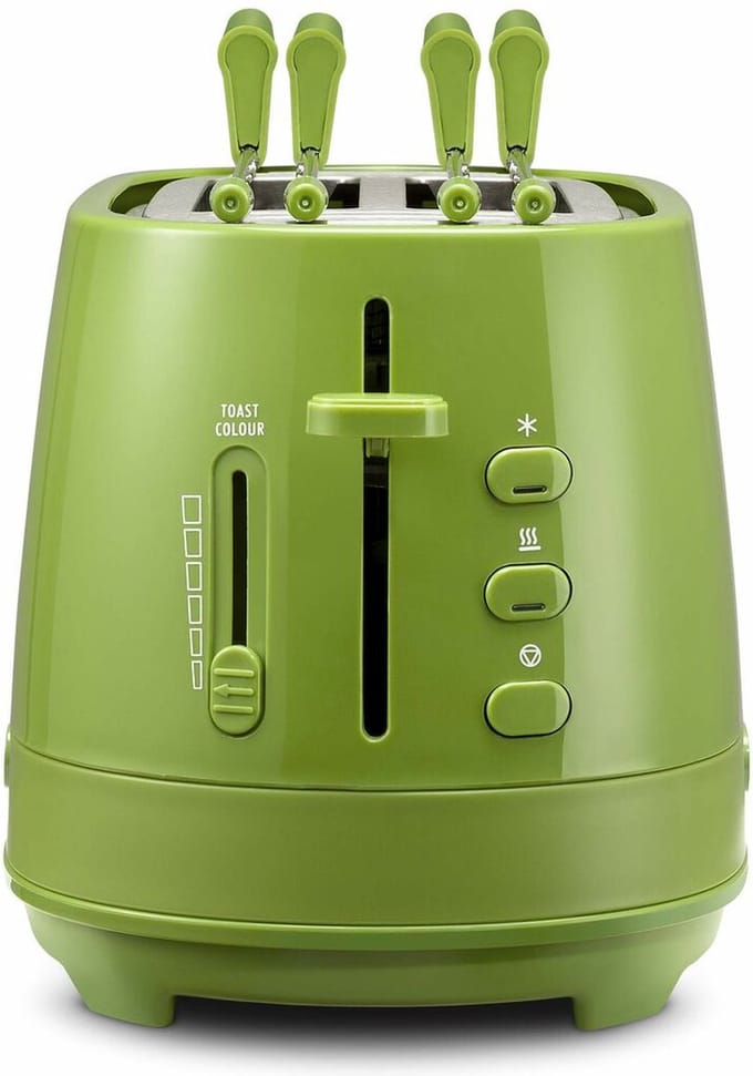 De Longhi CTLAP2203.GR Broodrooster 2 Sneden Groen 550 W