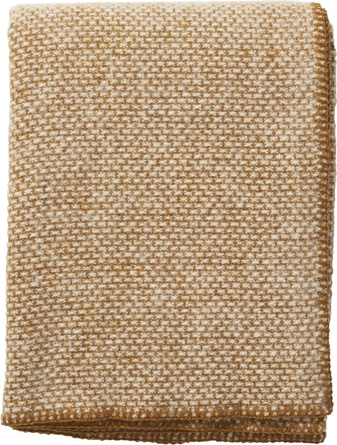 Klippan -wiegdeken -Domino - caramel- 100% wollen - 65x90 cm
