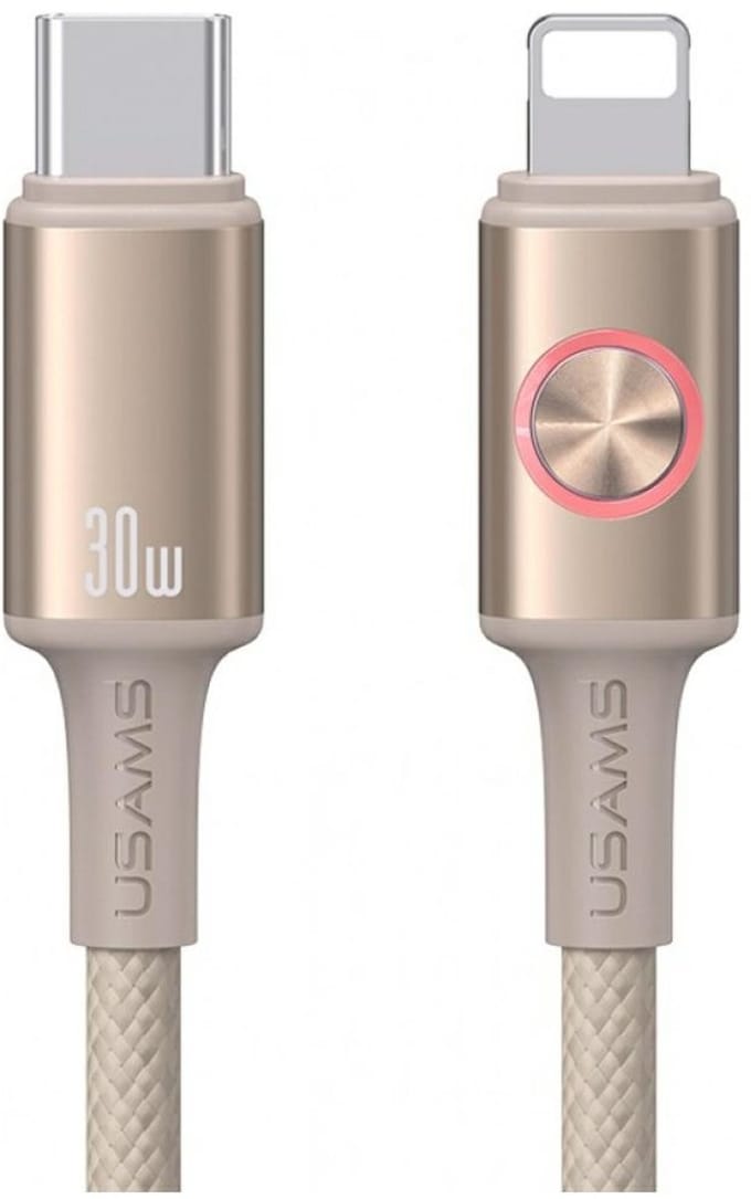Usams Usb-C Naar Lightning Kabel 1.2M Voor Iphone 30W Snellaadkabel