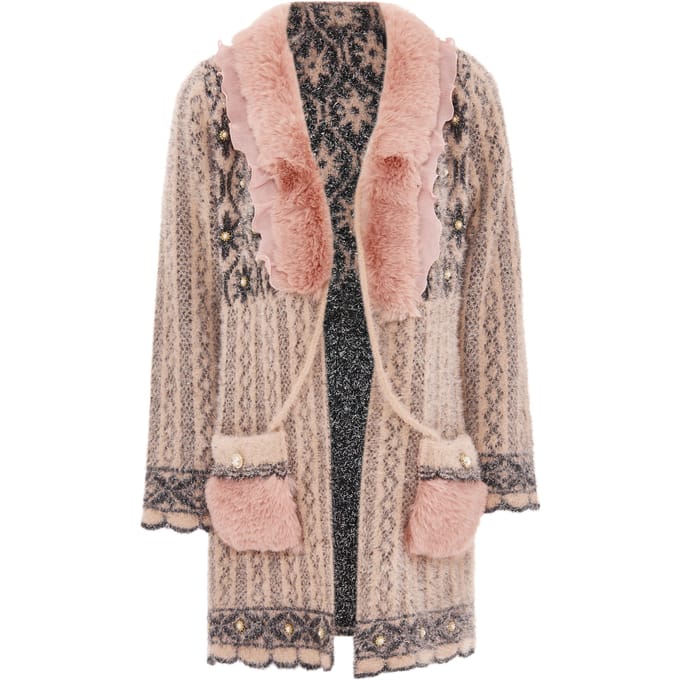 Faina Vest Dames roze/zwart