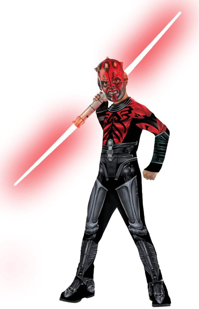 Star Wars Darth Maul kostuum - Carnaval - Jumpsuit en masker - Maat 3-4 jaar