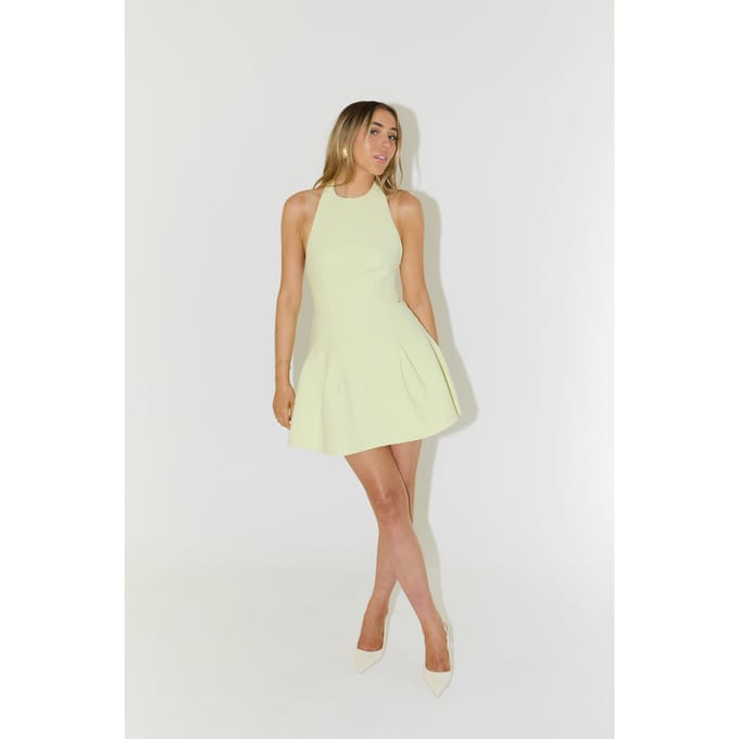 Odd Muse Dropped Hem Mini Dress Lime Cream Taglia: XL | Abiti Mini Outlet | Donna | Verde