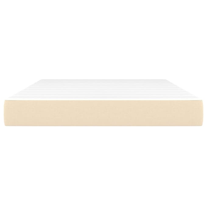 vidaXL - Pocketveringmatras - medium - 140x190x20 - cm - stof - crèmekleurig