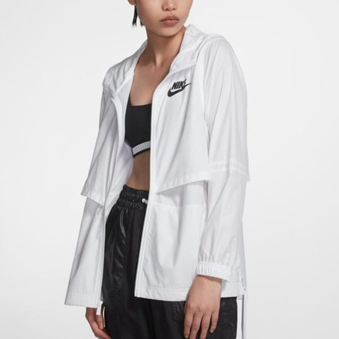 Nike Sport Running Windbreaker Jas Dames Bovenkleding Wit AJ2983-101 XL white