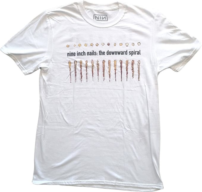 Nine Inch Nails Heren Tshirt -XL- Downward Spiral Wit