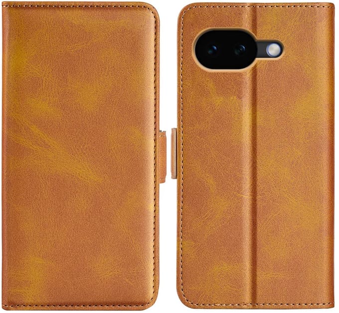 MobyDefend Hoesje - Geschikt voor Google Pixel 10a - Luxe Wallet Book Case (Sluiting Zijkant) - Lichtbruin