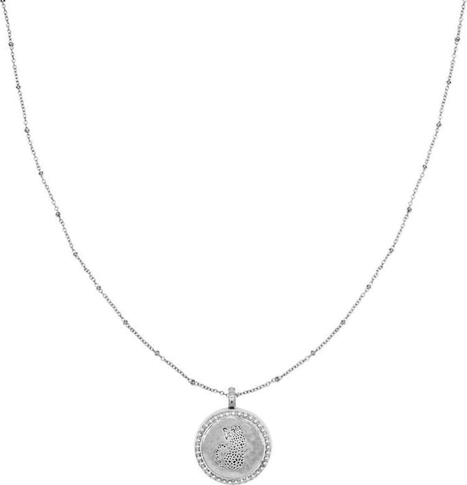 Ketting parfum medaillon - Ruik de hele dag heerlijk! - Luipaard, zilverkleurig - Damesdingetjes