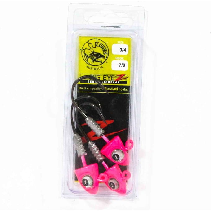Tackle Tactics TT Big EyeZ Jig Head 3/4 oz 7/0 Roze Zilver EyeZ (5246)