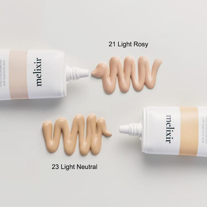 [melixir] Crème solaire teintée quotidienne (2 couleurs) SPF 50+ PA++++ 50ml 23 Light Neutral white
