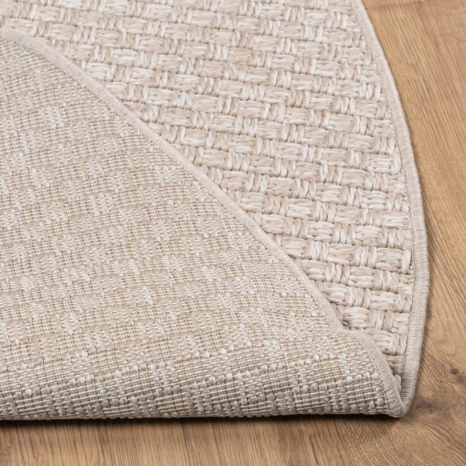 vidaXL - Vloerkleden - Rond - FARO - Crème - Ø - 120 - CM - Polyester