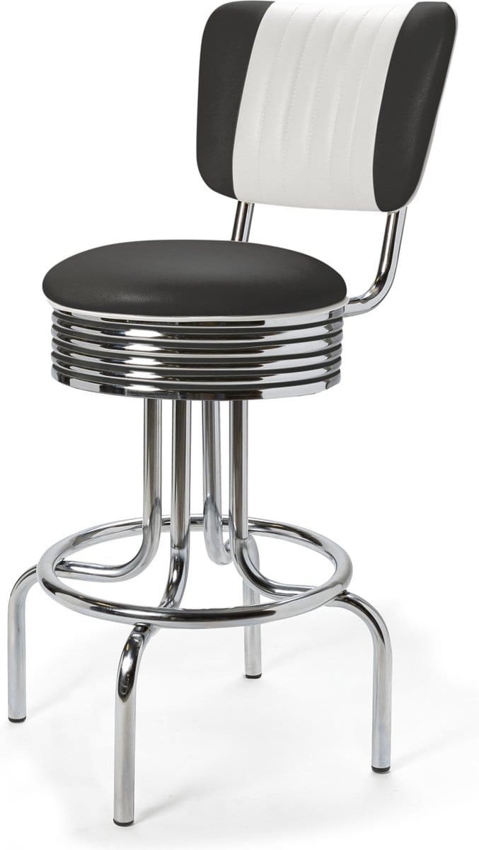 Bel Air Retro Barkruk BS-28-66-CB Zwart