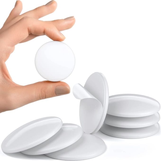 Witte silicone deurknop stoperset - 7 stuks, muurbeschermers voor deurklinken