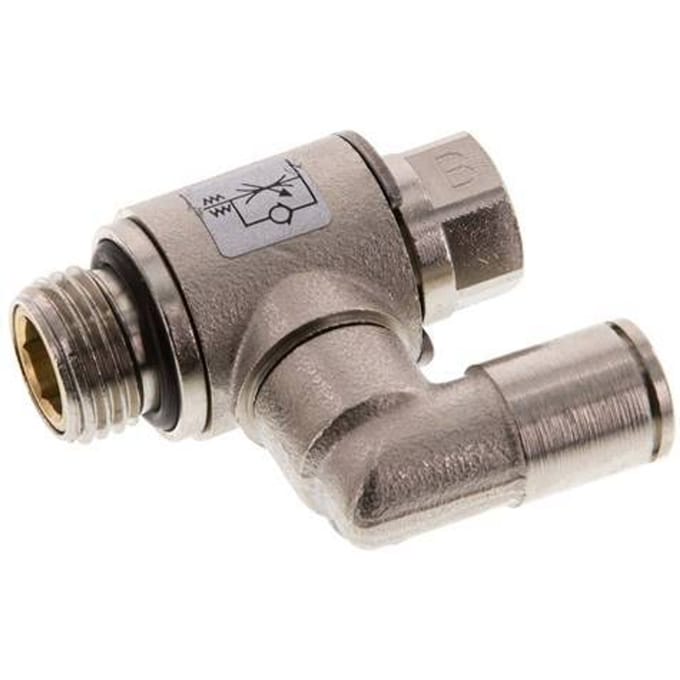 Draaibaar Regelventiel 6 mm - G1/4'' Regeling-Uit Messing Sleufschroef