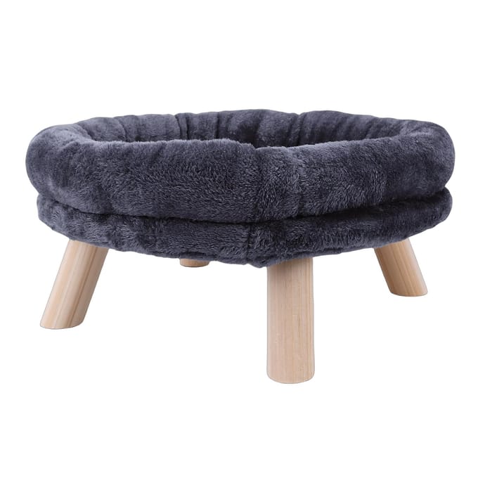 Lit surélevé pour chat 4 saisons Universel Multifonctionnel Amovible Canapé-lit surélevé pour chien pour la maison black