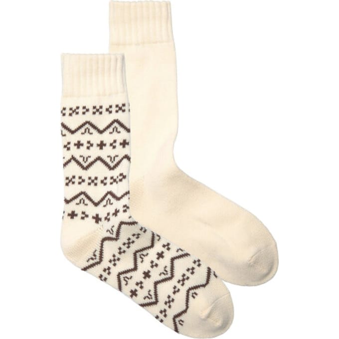 Jack & Jones Wollen Heren Wintersokken JACPATTERN Wit 2-Pack Sokken - Maat One size