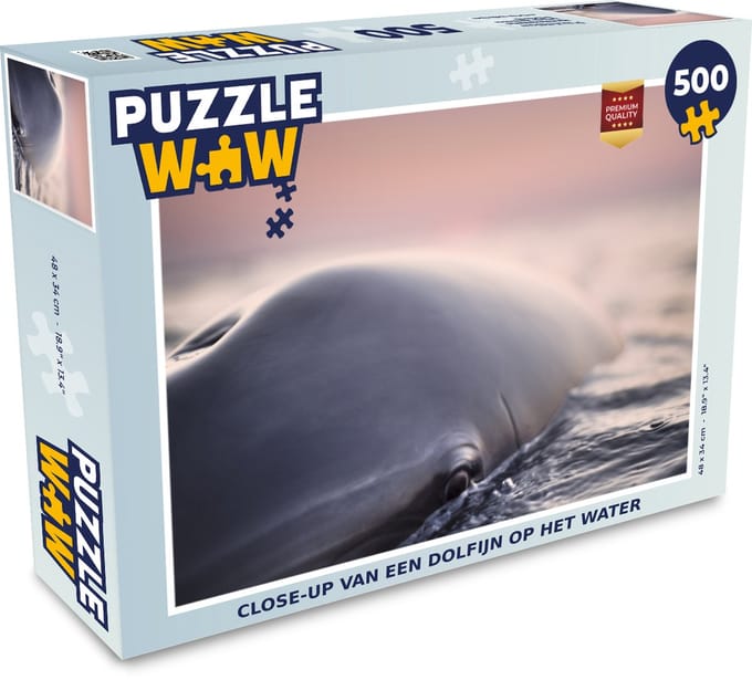 Puzzel Dolfijn - Water - Close up - Legpuzzel - Puzzel 500 stukjes