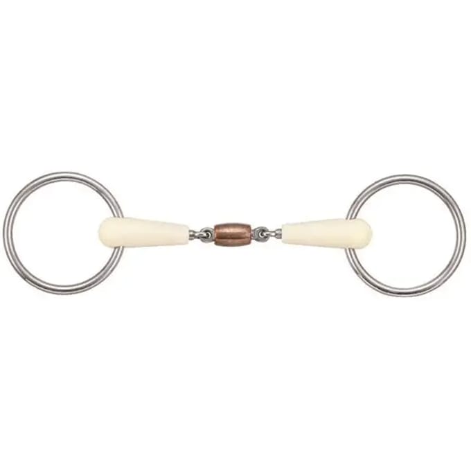 2-rings paardenbit met verwijderbare dubbele afdichtingsring + koperen roller Soyo Happy mouth