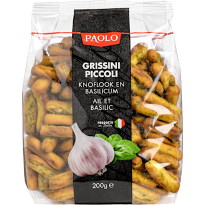 Grissini piccoli Knoflook en Basilicum