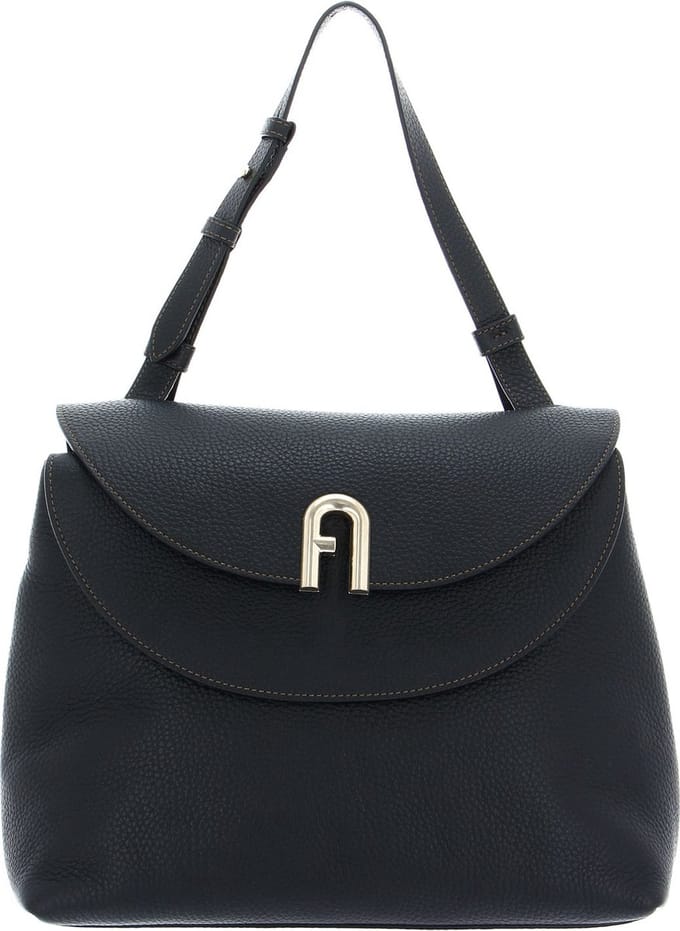 FURLA Leren Handtas Avondtas Primula Top Handle Nero Zwart