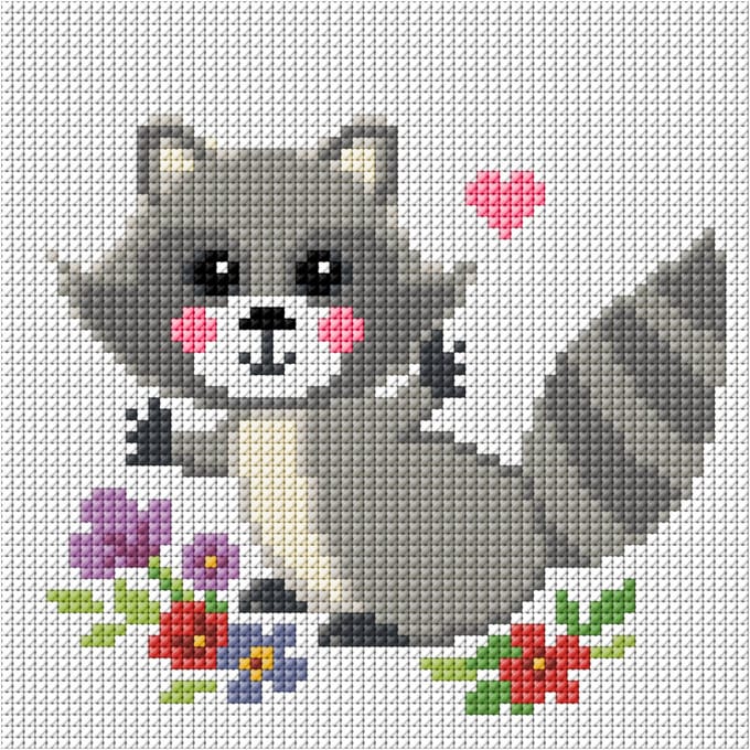 Borduurset met canvas en garen - 15x15cm - Ariadna